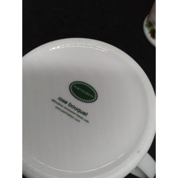 Set of 2 Rose Bouquet pattern mugs by Portmerion HTF discontinued - Picture 7 of 8